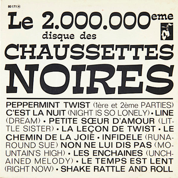 Les Chaussettes Noires | Le 2.000.000eme disque des Chaussettes Noires | Album-Vinyl