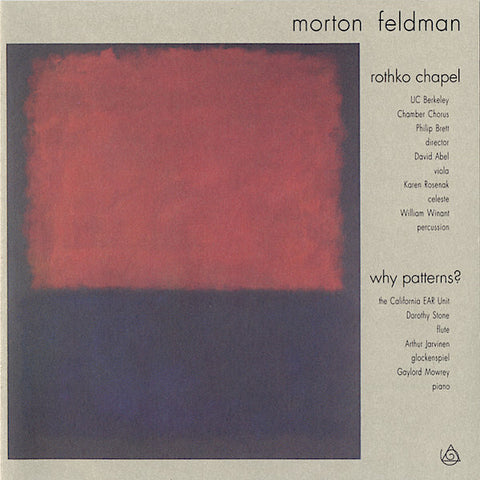 Morton Feldman | Rothko Chapel | Album-Vinyl