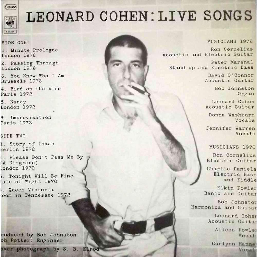 Leonard Cohen | Live Songs (Live) | Album-Vinyl